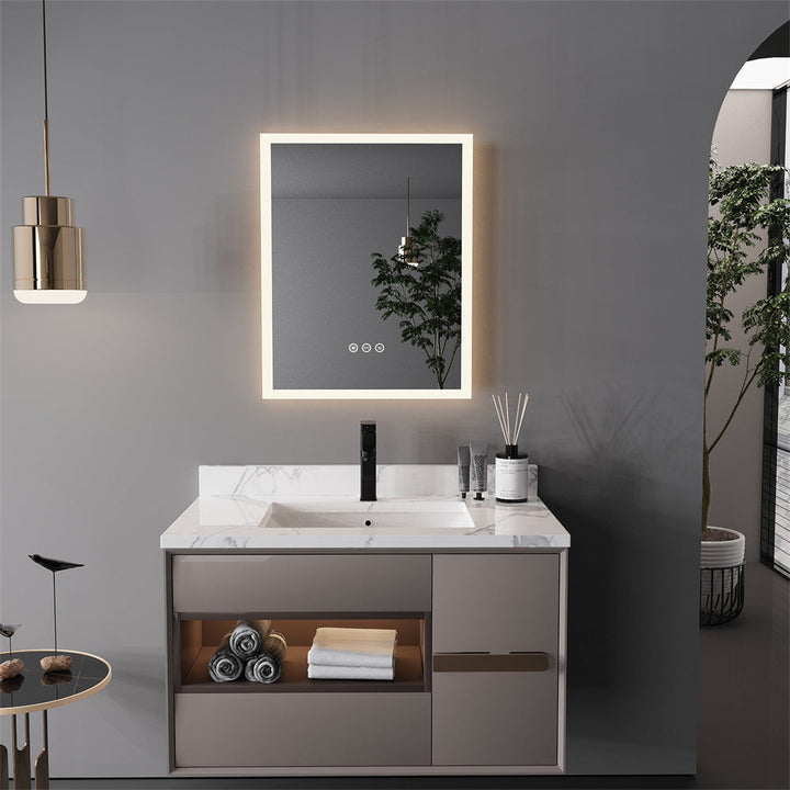 Miroir LED Éclairé avec Écran Tactile et Éclairage Réglable - Design Moderne 0