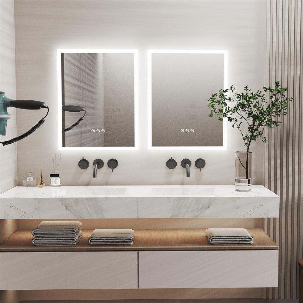 Miroir LED Éclairé avec Écran Tactile et Éclairage Réglable - Design Moderne 2