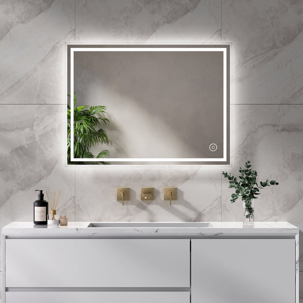 Miroir LED Salle de Bain Lumineux 60x80 cm avec Fonction Tactile 3-en-1 et Antibuée - Design Moderne et Économe en Énergie 1