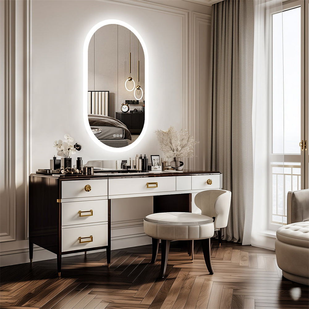 Miroir LED Salle de Bain Lumineux avec Éclairage Tactile – Design Moderne, 80x50 cm, Énergie Économique 1