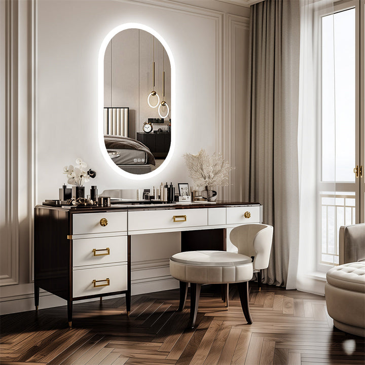 Miroir LED Salle de Bain Lumineux avec Éclairage Tactile – Design Moderne, 80x50 cm, Énergie Économique 1