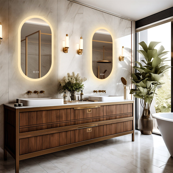 Miroir LED Salle de Bain Lumineux avec Éclairage Tactile – Design Moderne, 80x50 cm, Énergie Économique 3