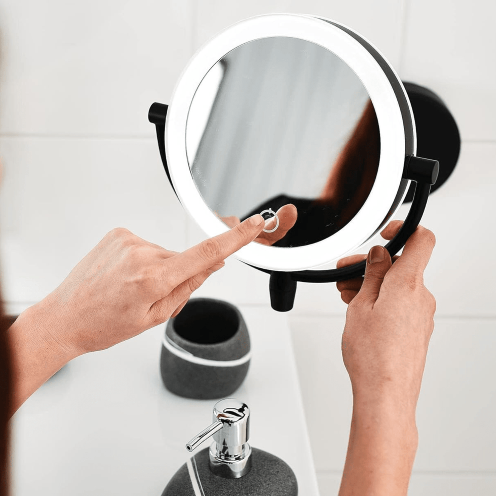 Miroir Maquillage Lumineux LED Rechargeable, Miroir Coiffeuse Portable avec Éclairage Réglable pour un Maquillage Parfait 1