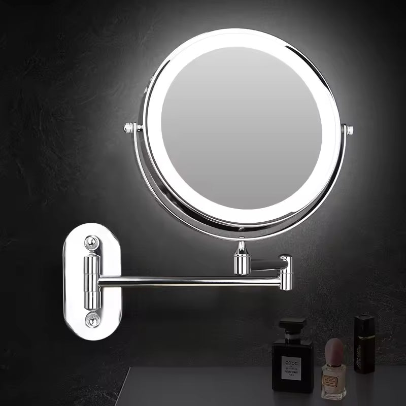 Miroir Maquillage Lumineux LED Rechargeable, Miroir Coiffeuse Portable avec Éclairage Réglable pour un Maquillage Parfait 4