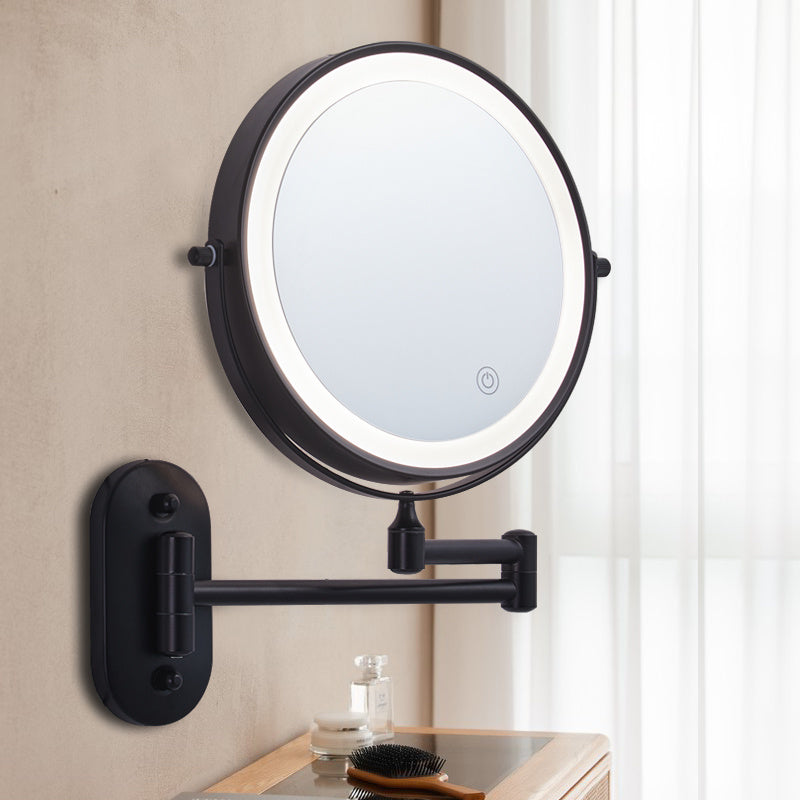 Miroir Mural Double Face Éclairé LED avec Grossissant – Miroir Design Élégant pour Salon et Chambre, 20 cm Inox 3