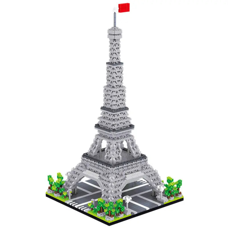 Modèle de la Tour Eiffel en 3585 Blocs – Ensemble de Construction Détails Réalistes en Plastique, 20 cm x 42 cm, Couleur Grise 1