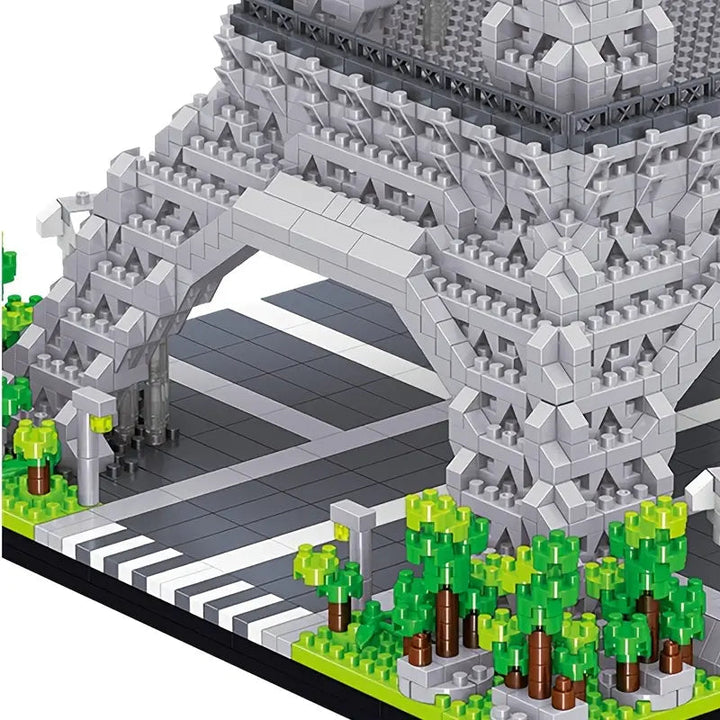 Modèle de la Tour Eiffel en 3585 Blocs – Ensemble de Construction Détails Réalistes en Plastique, 20 cm x 42 cm, Couleur Grise 2