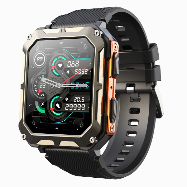 Montre Connectée Homme Robuste en Acier Inoxydable avec Suivi de Fitness et Étanchéité IP68 0
