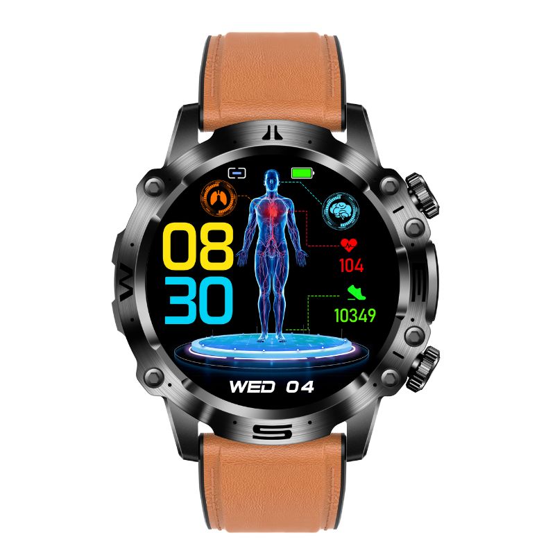 Montre Intelligente de Santé avec ECG et Suivi de Fitness – Écran AMOLED 1,43 8