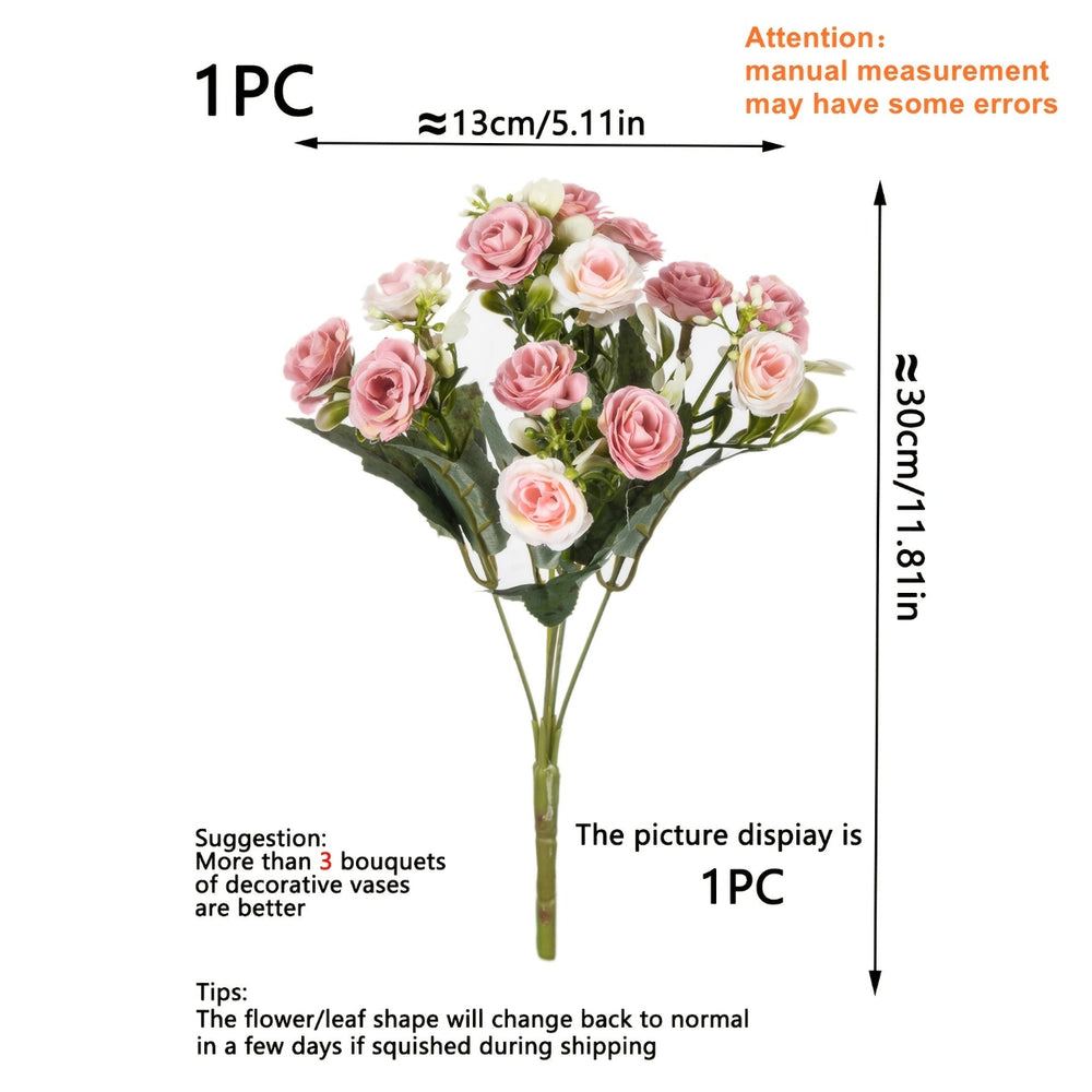 Mother's Day Artificial Rose Bouquet Mini Flower Arrangement Decor 2