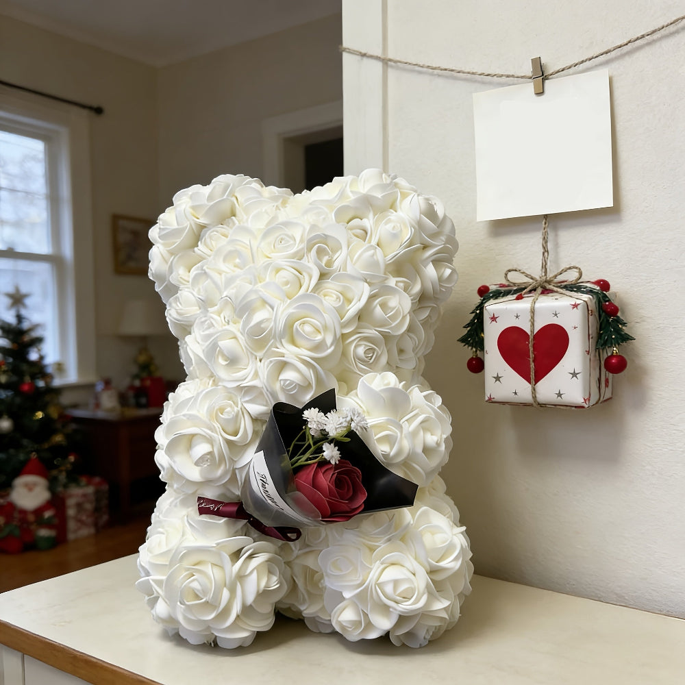 Mother's Day Gift Rose Bear Preserved Flower Decor 2