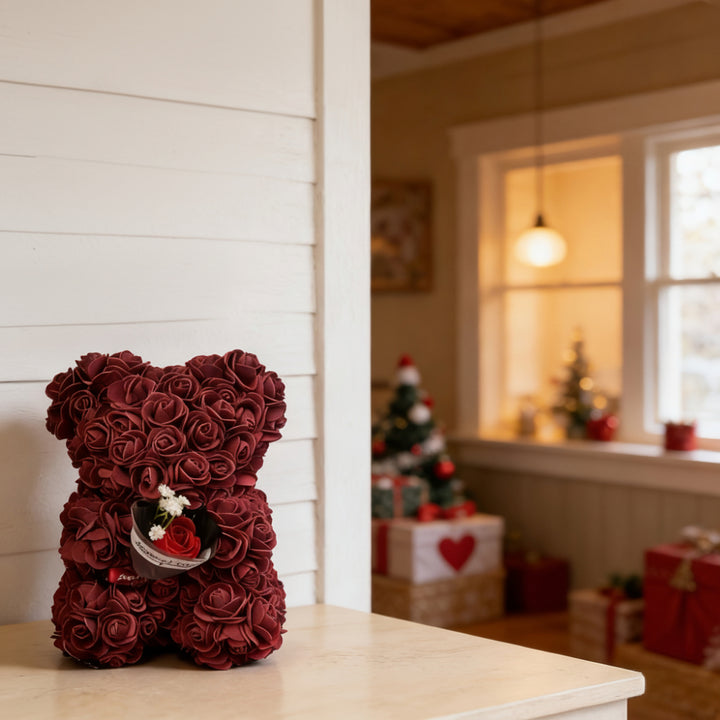 Mother's Day Gift Rose Bear Preserved Flower Decor 4