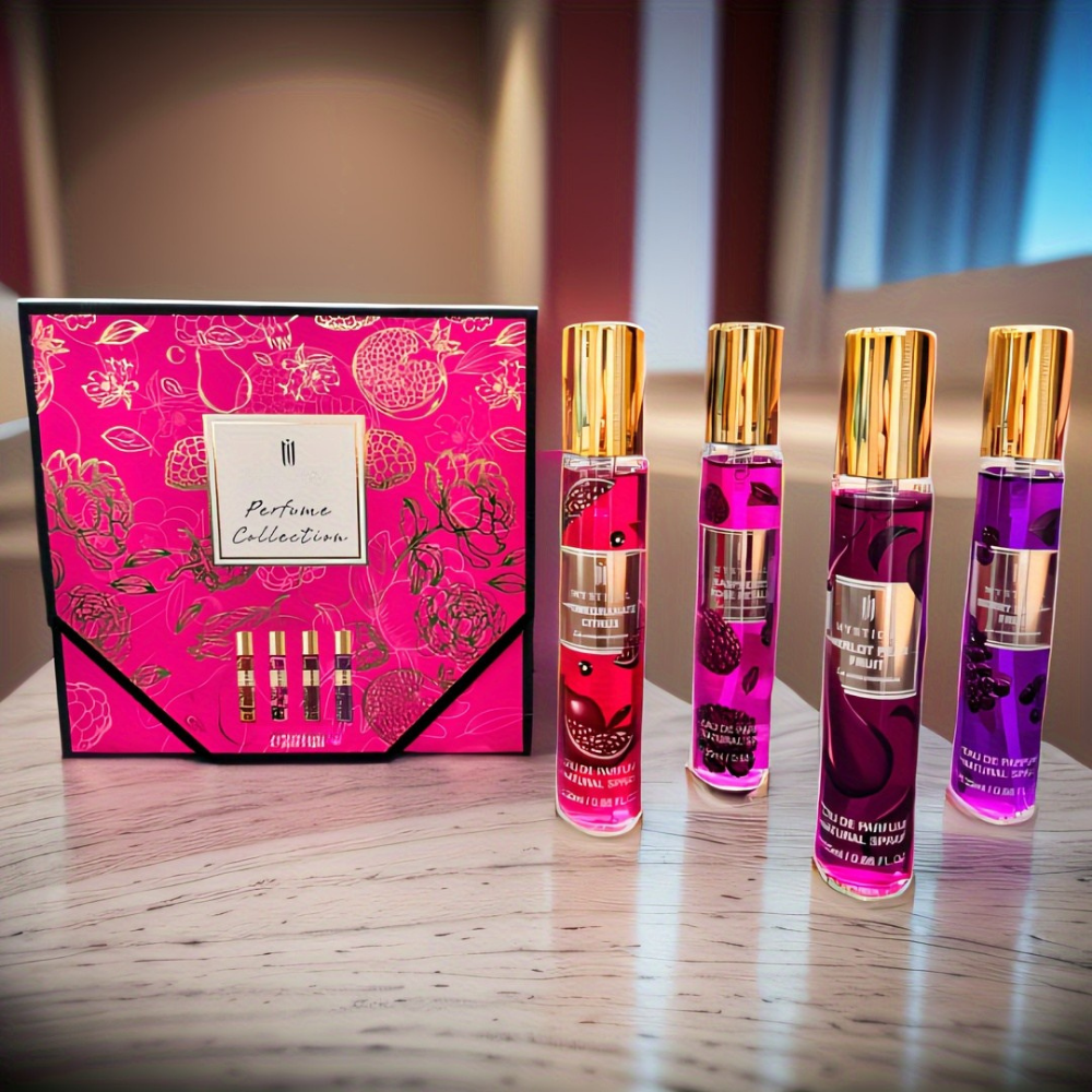 MYSTICAL Damenparfüm-Geschenkset, frisch und fruchtig, unisex, praktisches Reise-Set, langanhaltender Duft, ideal für Muttertag, Valentinstag, Geburtstagsideen, Alltagsparfüm, geeignet für Dates und Geschenke