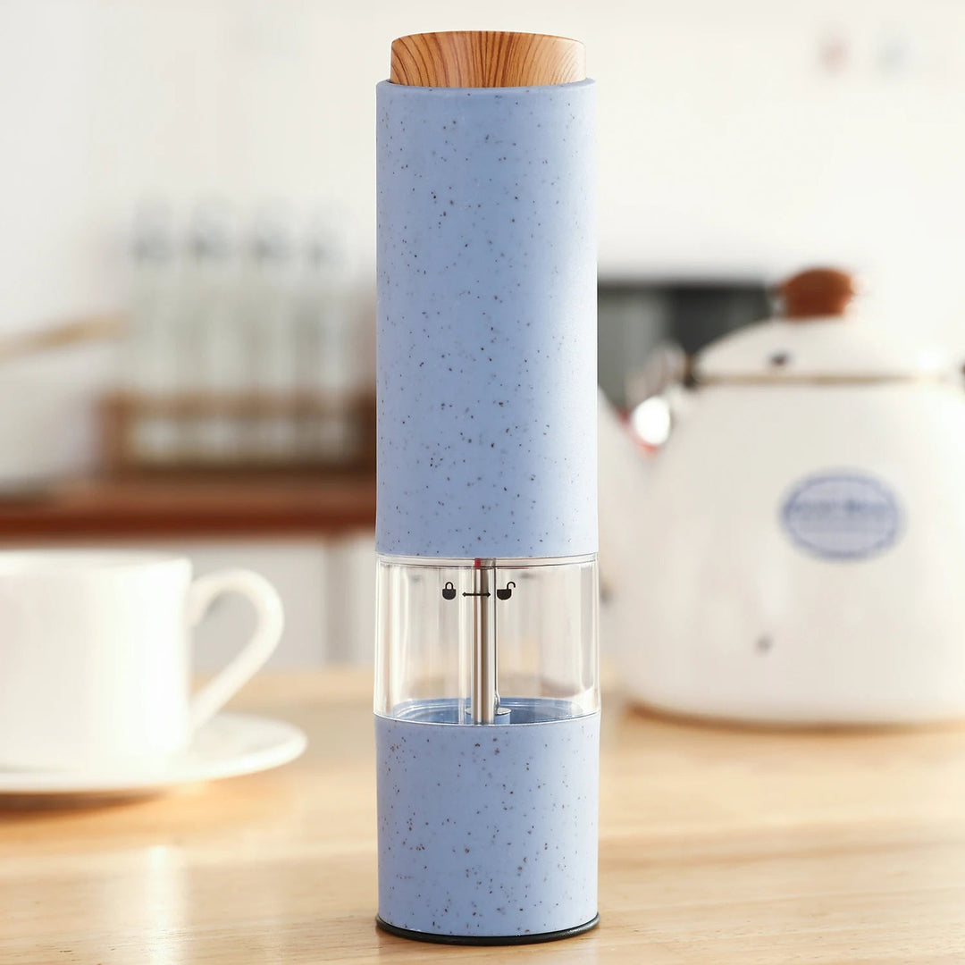 Moulin à Épices Électrique en Céramique – Moulin à Poivre et Sel Pratique avec Design Élégant pour Cuisine 0