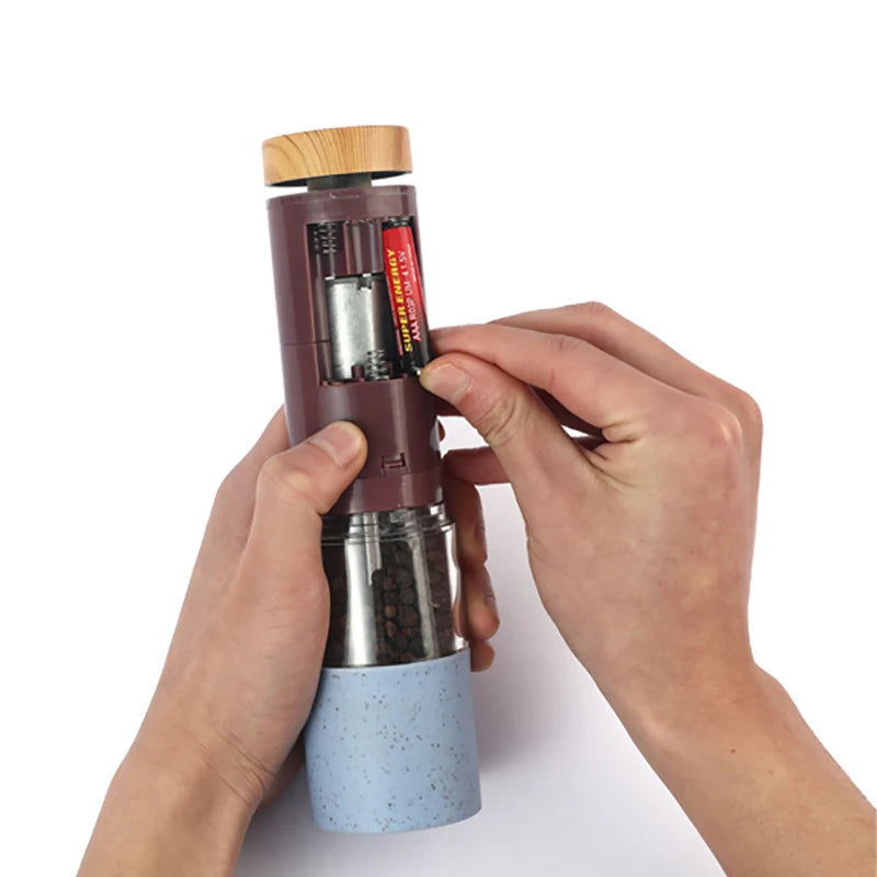 Moulin à Épices Électrique en Céramique – Moulin à Poivre et Sel Pratique avec Design Élégant pour Cuisine 4