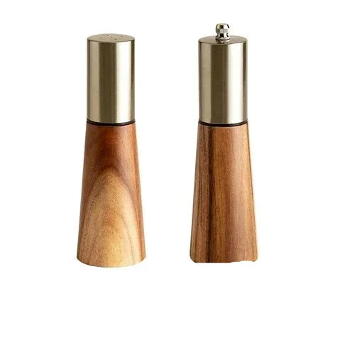 Moulin à Poivre en Bois d'Acacia avec Mécanisme Réglable - Design Élégant et Précis pour Cuisine 4