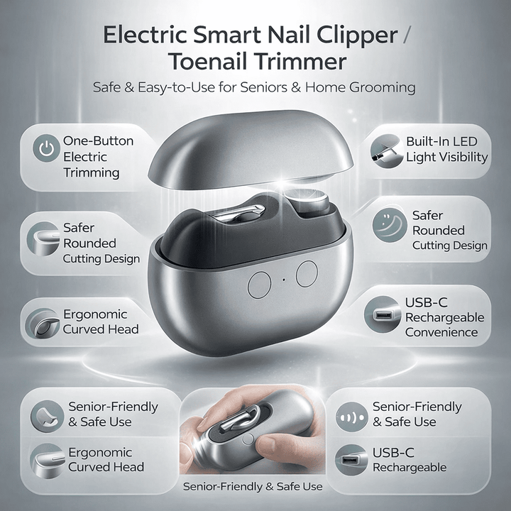 Elektrischer Nagelknipser mit LED-Zehennagelschneider