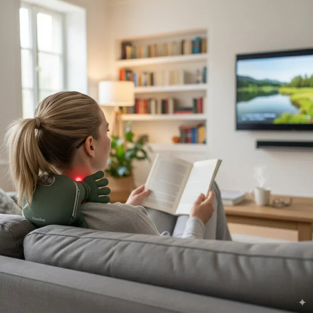 Nackenmassagegerät Wärme Vibration Schmerzlinderung Muskelentspannung