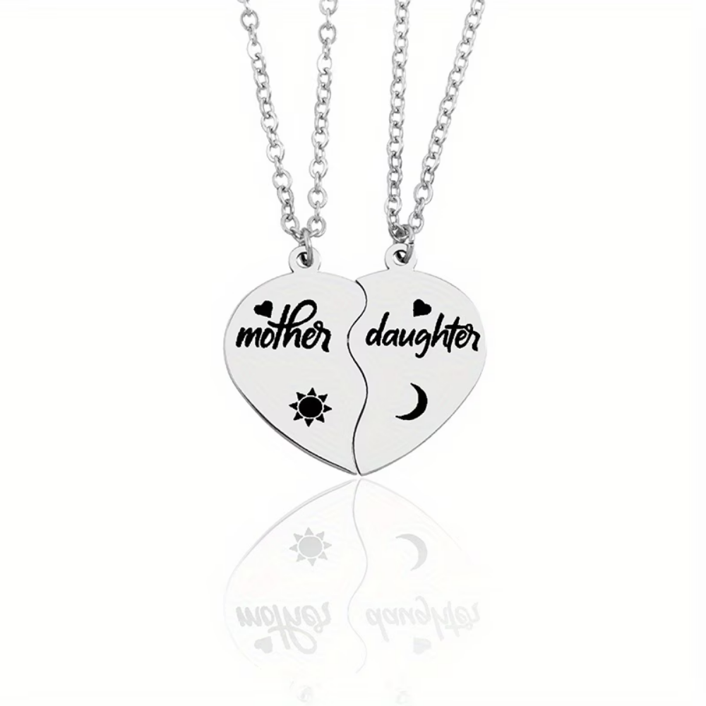 Halskette Muttertagsgeschenk Mutter-Tochter Herz Partner-Set