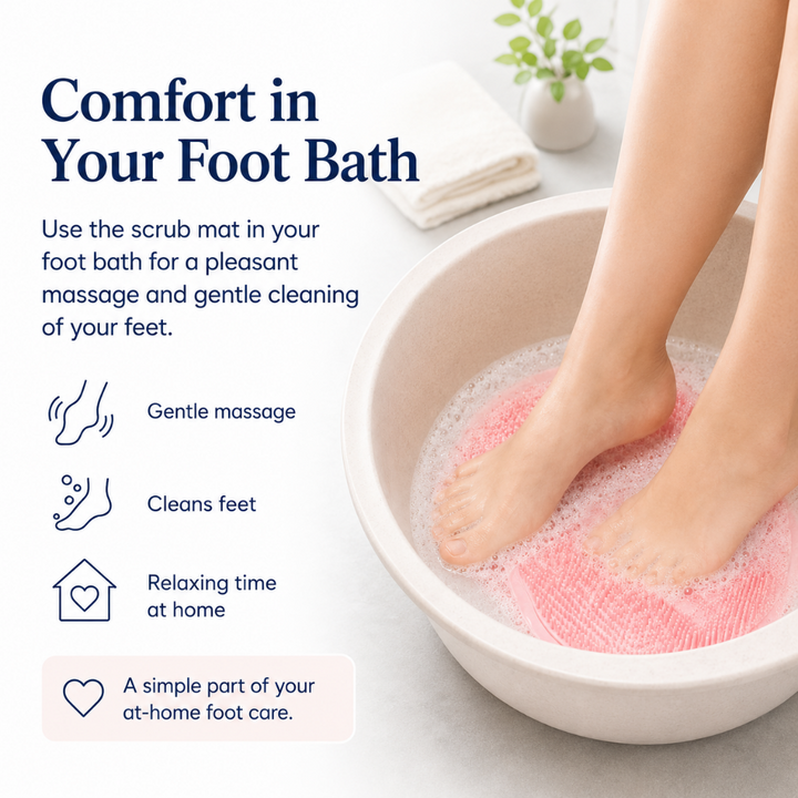 Non-Slip Shower Mat Foot Massager Easy Clean Design