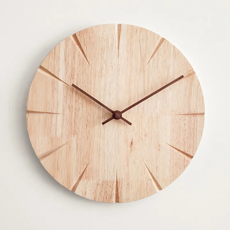 NordicNature | Horloge murale en bois massif 0