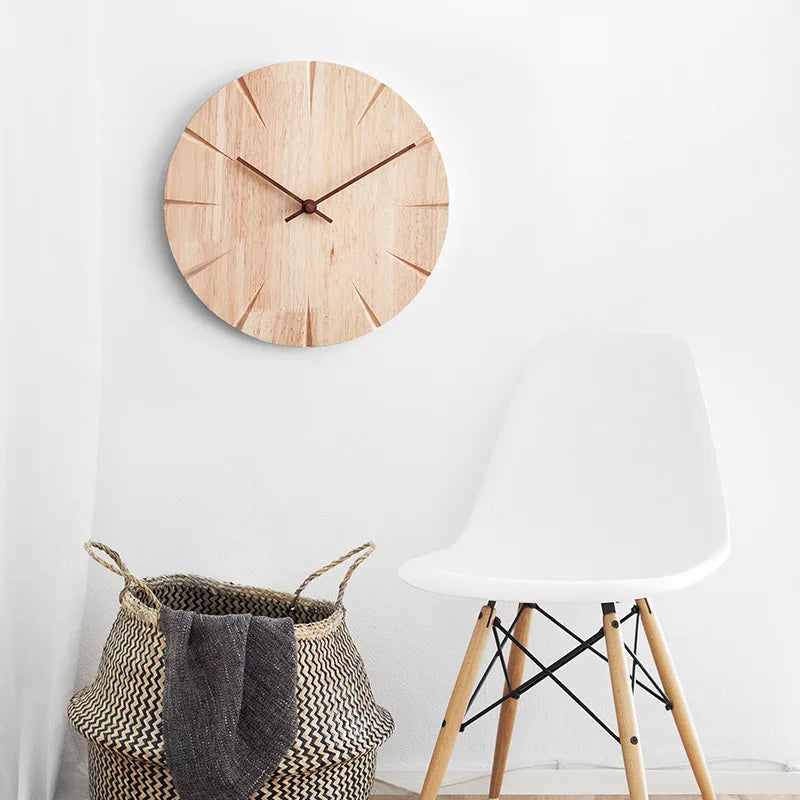 NordicNature | Horloge murale en bois massif 2