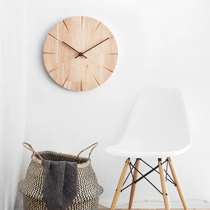 NordicNature | Horloge murale en bois massif 2