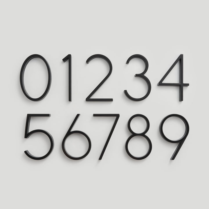 Numéro de Maison Design en Alliage Noir Élégant pour Extérieur – Numéro pour Maison Durable et Moderne 4