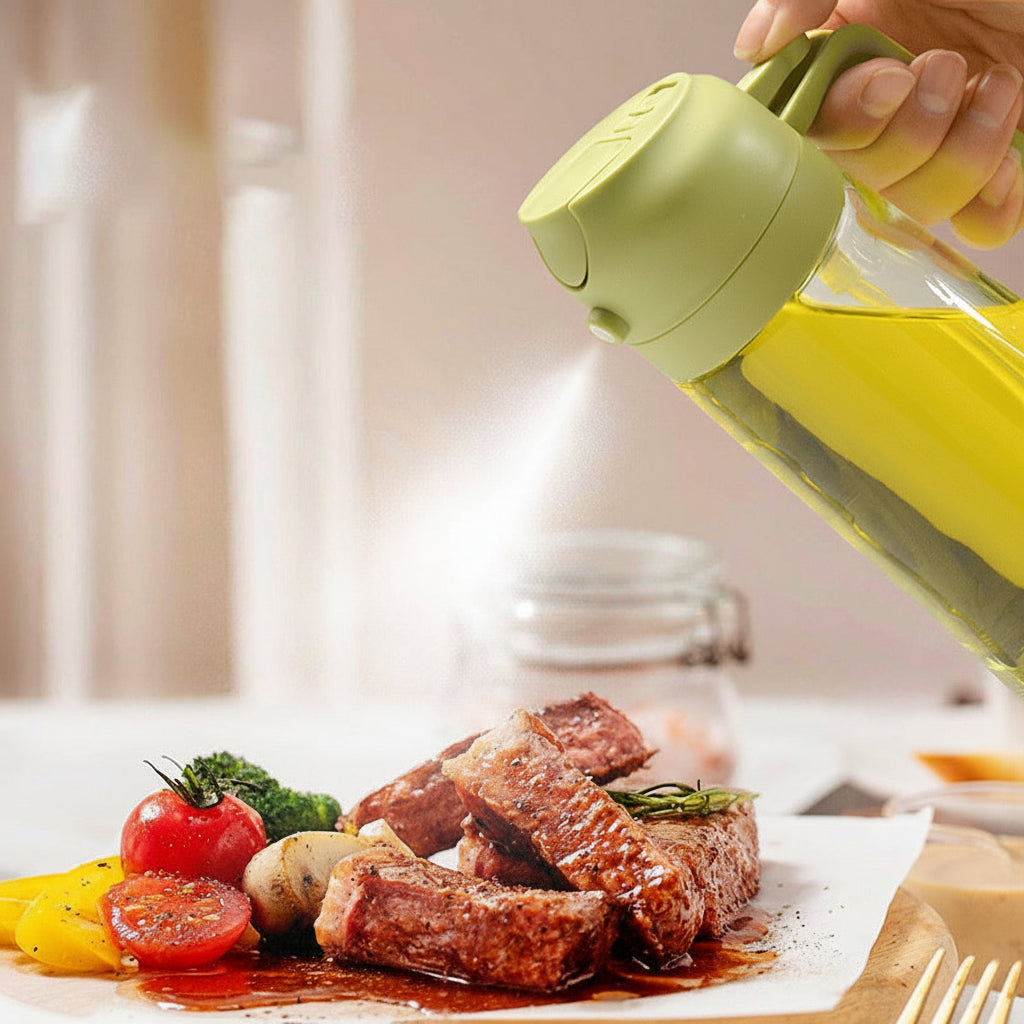 Oil Sprayer Glass Dispenser Bottle Cooking Kitchen Use
