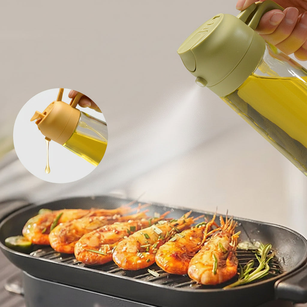 Oil Sprayer Glass Dispenser Bottle Cooking Kitchen Use