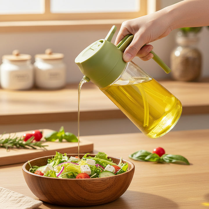 Oil Sprayer Glass Dispenser Bottle Cooking Kitchen Use