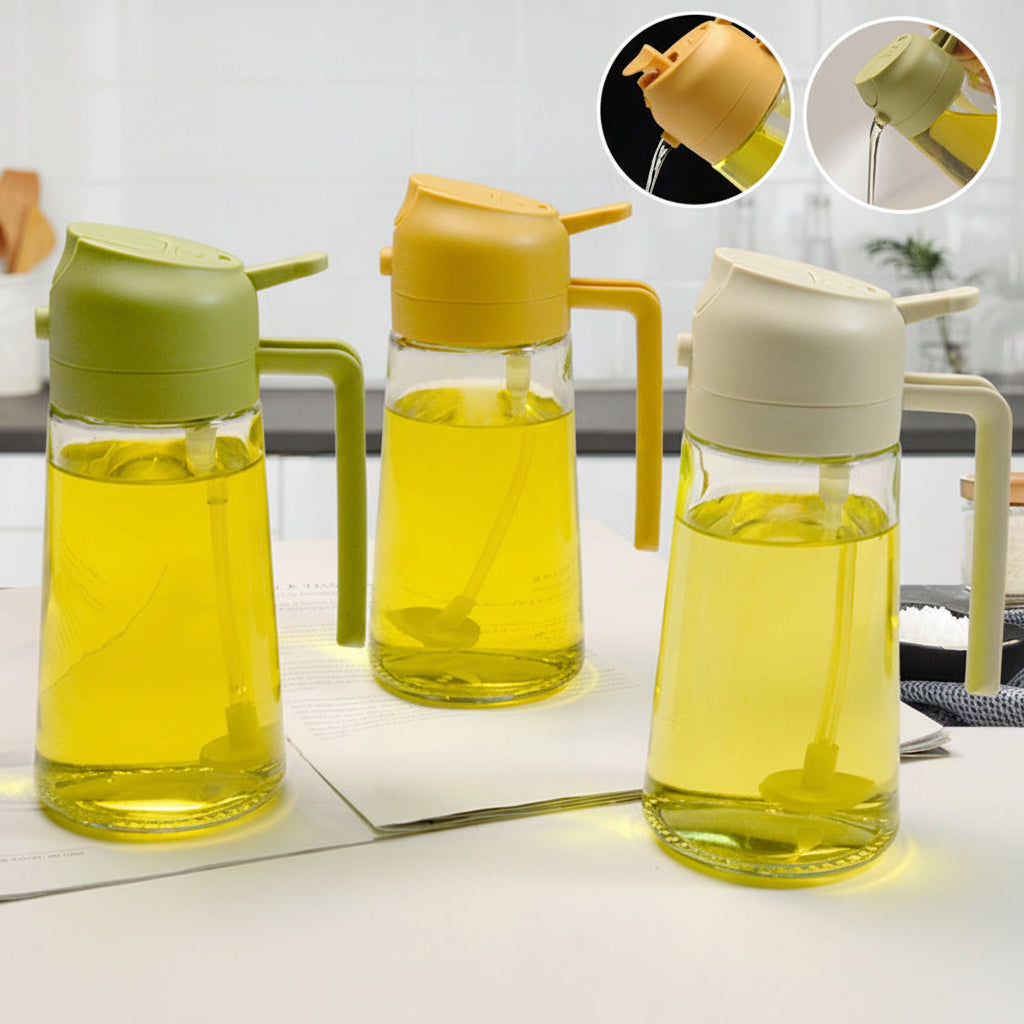 Oil Sprayer Glass Dispenser Bottle Cooking Kitchen Use