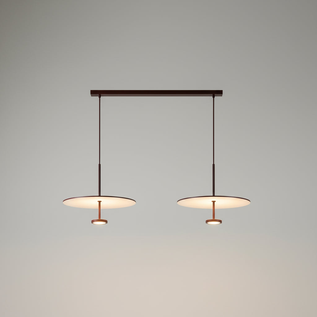 Modern Retro LED Ceiling Light Adjustable Height Dual Lighting Modes