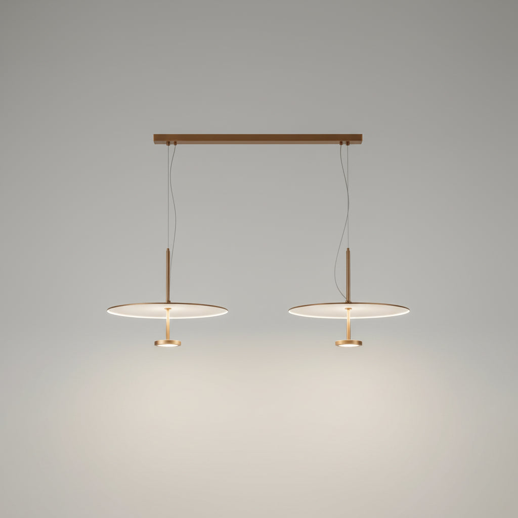 Modern Retro LED Ceiling Light Adjustable Height Dual Lighting Modes