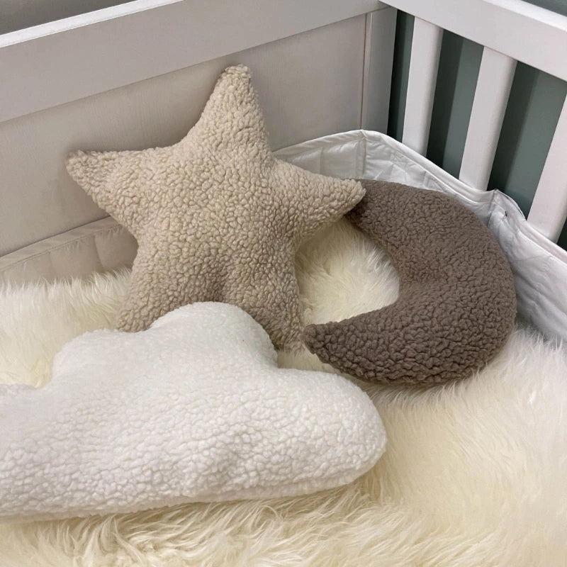 Oreiller Enfant Design Étoilé Doux en Fibre de Polyester – Confortable et Idéal pour Sommeil Apaisant et Décoration Chambre 1