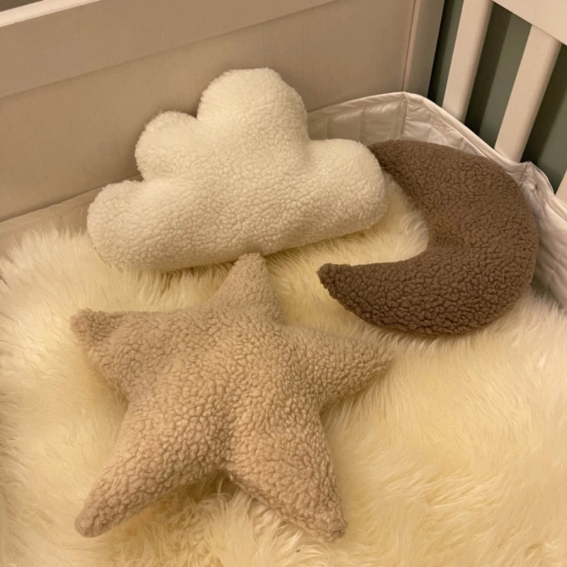 Oreiller Enfant Design Étoilé Doux en Fibre de Polyester – Confortable et Idéal pour Sommeil Apaisant et Décoration Chambre 4