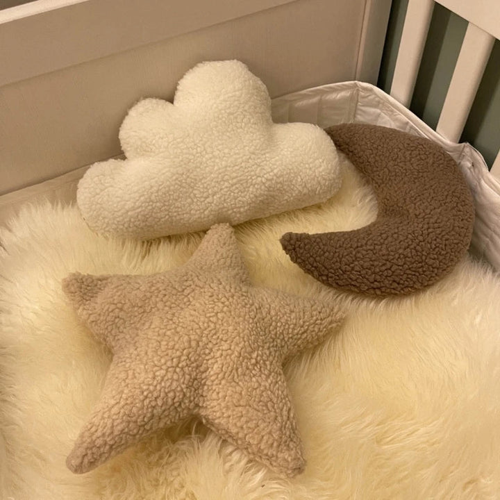 Oreiller Enfant Design Étoilé Doux en Fibre de Polyester – Confortable et Idéal pour Sommeil Apaisant et Décoration Chambre 4