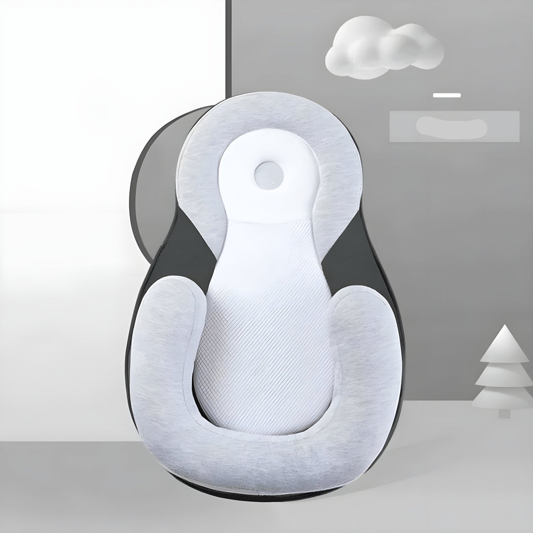 Oreiller Ergonomique pour Bébé en Coton Modal et Maillage 3D – Soutien Optimal pour Nouveau-né, Confort Respirant 0