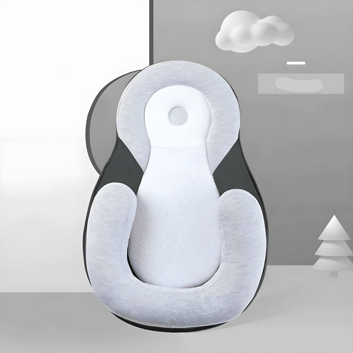 Oreiller Ergonomique pour Bébé en Coton Modal et Maillage 3D – Soutien Optimal pour Nouveau-né, Confort Respirant 0