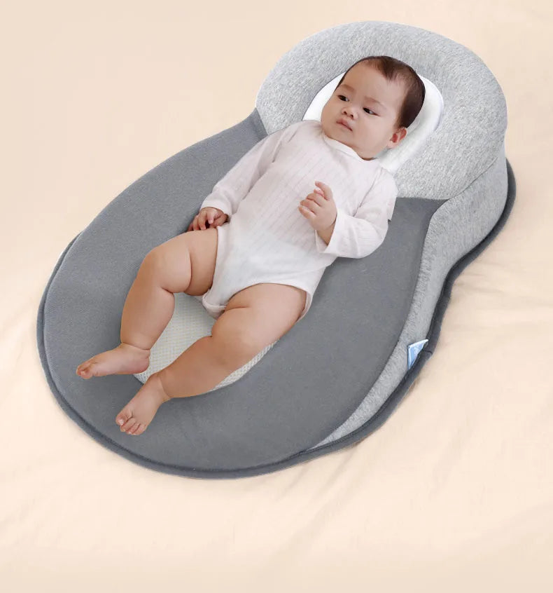 Oreiller Ergonomique pour Bébé en Coton Modal et Maillage 3D – Soutien Optimal pour Nouveau-né, Confort Respirant 1