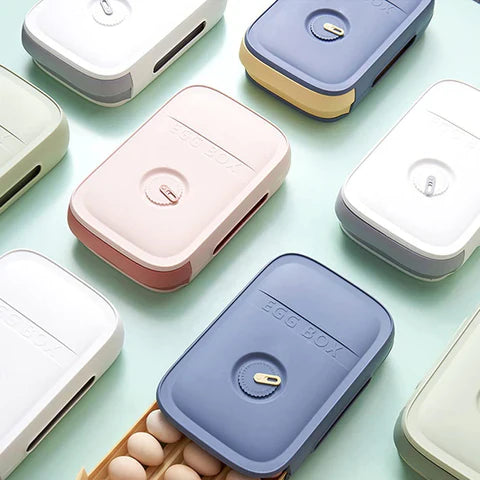 Organisateur d'Œufs avec Suivi des Dates – Solution Pratique et Durable pour Réfrigérateur, Plastique Haute Qualité, 32 cm x 21 cm x 7,8 cm 1