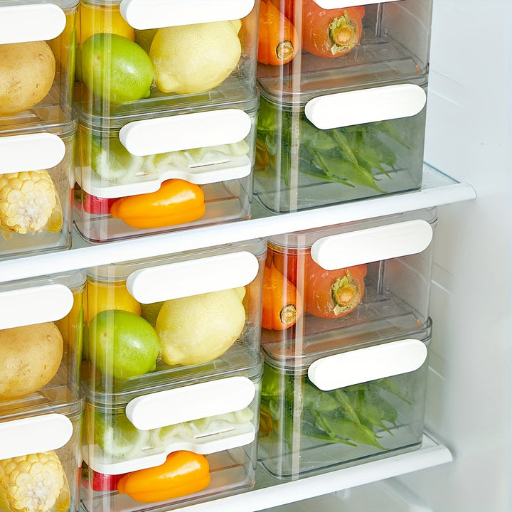 Organisateur de Frigo Transparent Empilable pour Fruits et Légumes - Rangement Optimal dans le Frigo 1