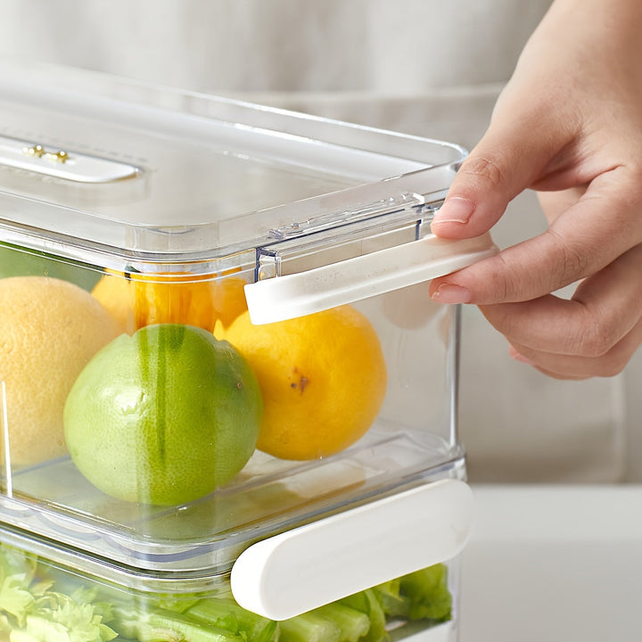 Organisateur de Frigo Transparent Empilable pour Fruits et Légumes - Rangement Optimal dans le Frigo 3