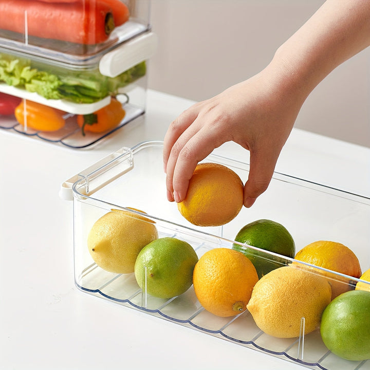 Organisateur de Frigo Transparent Empilable pour Fruits et Légumes - Rangement Optimal dans le Frigo 4