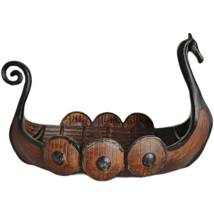 Organisateur de Navire Viking Antique Fait à la Main – Décoration Polyvalente et Durable 5