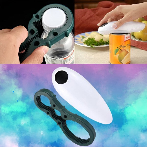 Ouvre Boîte Électrique Multifonctionnel – Ouvre Canettes, Bouteilles et Bocaux, Conception Ergonomique et Sûre 2