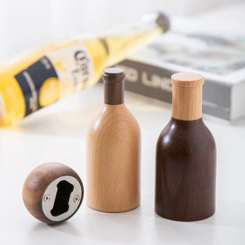 Ouvre Bouteille Ergonomique en Bois – Design Élégant et Pratique pour Cuisine, Durable et Confortable 1