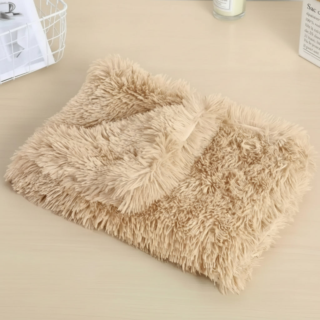 Pet Blanket Dogs and Cats Soft Fluffy Plush Comfort Throw