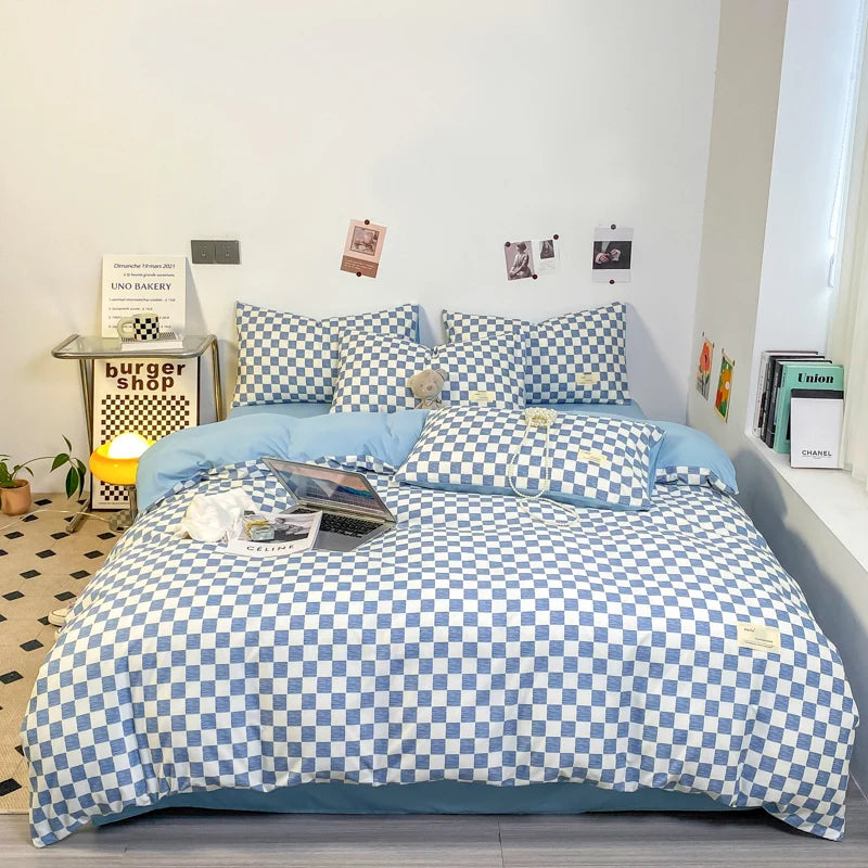 Parure de Lit Géométrique Noir et Blanc – Housse de Couette 260x240 avec 2 Taies d'Oreiller en Coton Doux 3