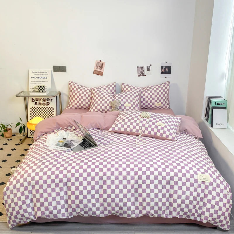 Parure de Lit Noir et Blanc avec Housse de Couette 260x240 et Taies d'Oreiller - Design Élégant et Doux en Coton/Polyester 3